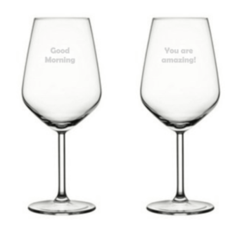 Wijnglas 49 cl met ets-opdruk